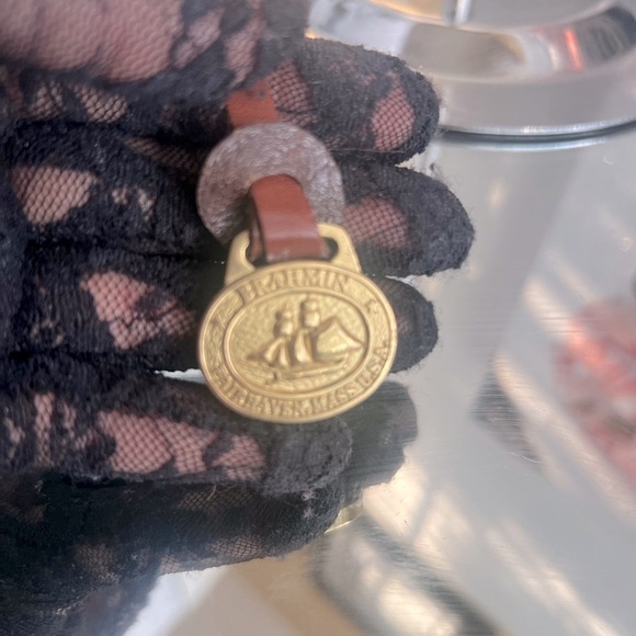 Brahmin Gold and Brown  handbag tag or Keychain - Picture 5 of 5